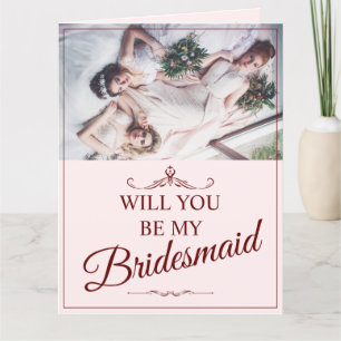 Will You Be My Bridesmaid? Three Lying Bridesmaids Letterpress Thank You Card