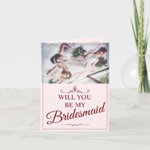 Will You Be My Bridesmaid? Three Lying Bridesmaids Letterpress Thank You Card