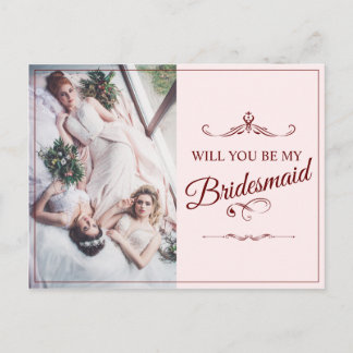 Will You Be My Bridesmaid? Three Lying Bridesmaids Postcard