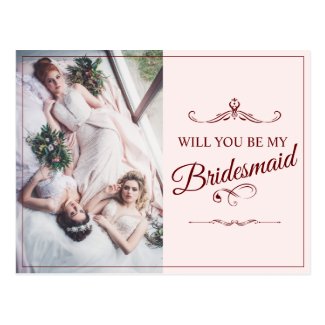 Will you be my bridesmaid? Three lying bridesmaids Postcard
