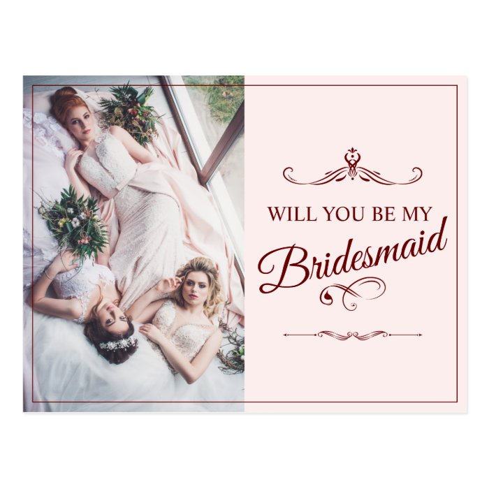Will you be my bridesmaid? Three lying bridesmaids Postcard