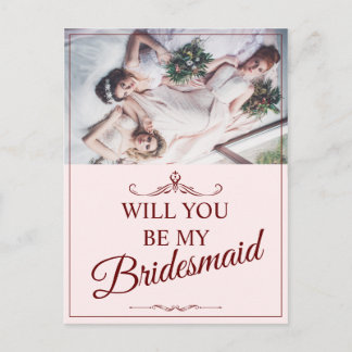 Will You Be My Bridesmaid? Three Lying Bridesmaids Postcard