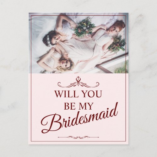 Will You Be My Bridesmaid Three Lying Bridesmaids Postcard