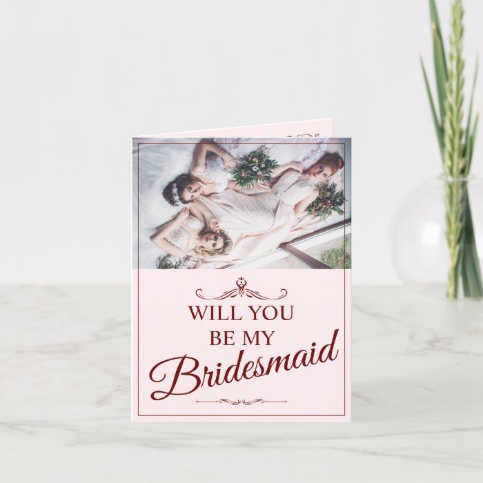 Will you be my bridesmaid? Three lying bridesmaids Thank You Card