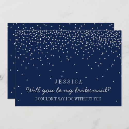 Will You Be My Bridesmaid Vintage Confetti Invitation