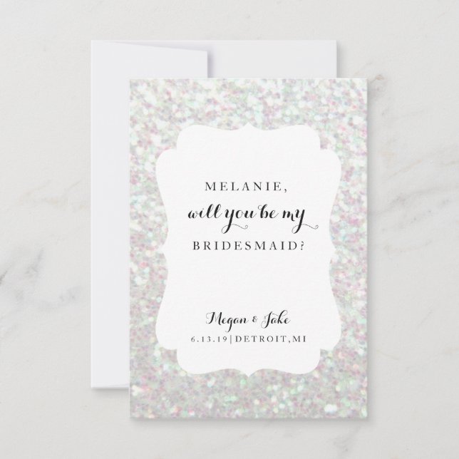 Will You Be My Bridesmaid - Wedding Day Fab Irides Invitation (Front)