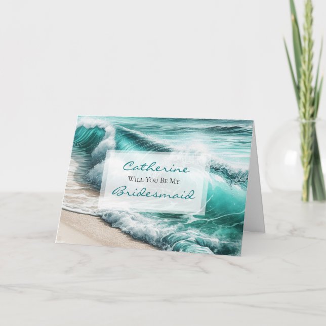 Will You Be My Bridesmaid | Wedding Proposal Card (Front)