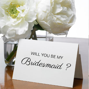 Will You Be My Bridesmaid Wedding Proposal Gifts Card