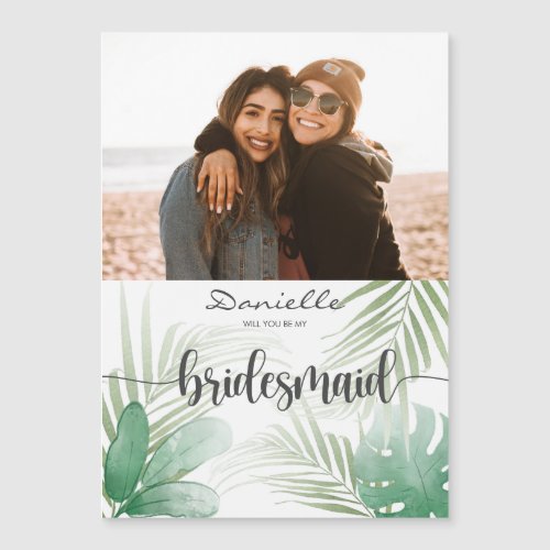 Will You Be My Bridesmaid Wedding Proposal  Magnetic Invitation