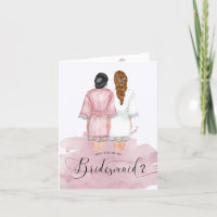 will you be my bridesmaid wedding robes folded
