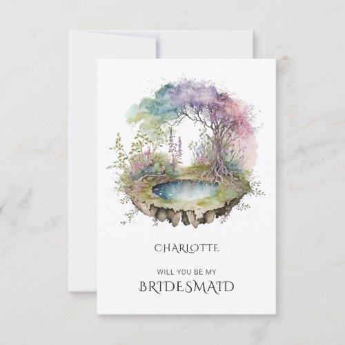 Will You Be My Bridesmaid Wishing Well Invitation