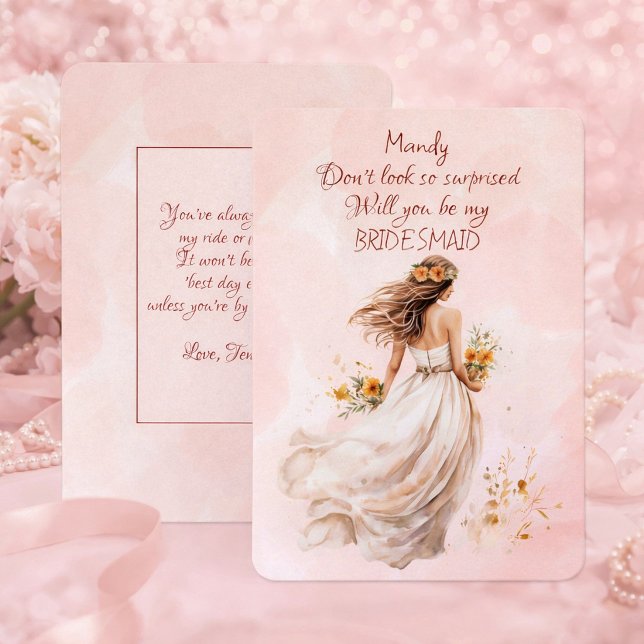 Will You Be My Bridesmaid Woman In Flowy Dress (Creator Uploaded)