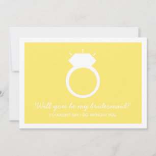 Will You Be My Bridesmaid? Yellow Ring Card