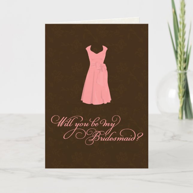 Will you be my Bridesmaid? YOUR Color & Chocolate Invitation (Front)