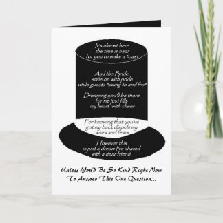 "Will You Be My Bridesman" Card