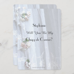Will You Be My Chuppah Carrier Vintage Lace Invite