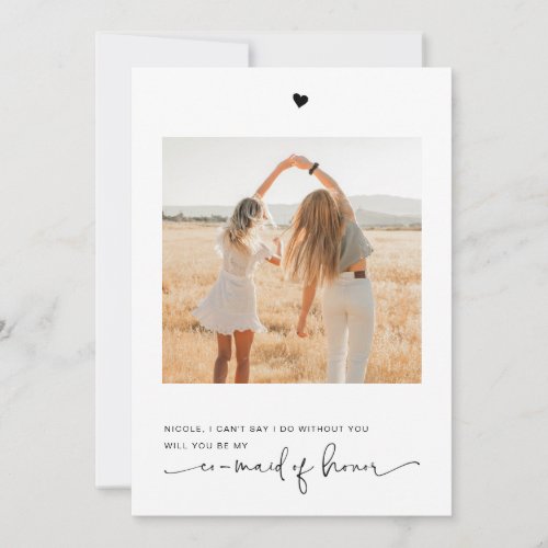 Will You Be My Co_Maid of Honor Photo Card