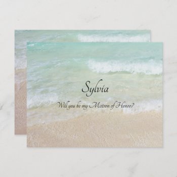 Will You Be My Custom Bridal Party Beach Note Invitation by sandpiperWedding at Zazzle