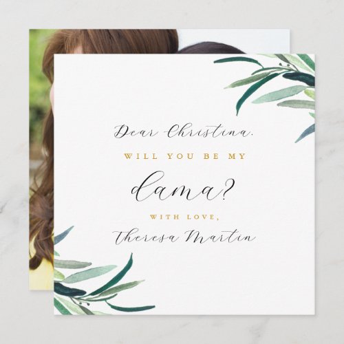 Will you be my Dama Proposal Quinceanera Photo Invitation