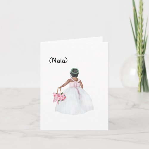 Will You Be My Flower Girl African_American Card