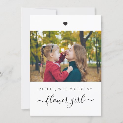 Will You Be My Flower Girl Bridal Party Proposal Card