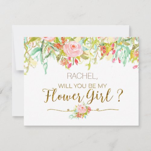 Will You Be My Flower Girl _ Bridesmaid Card