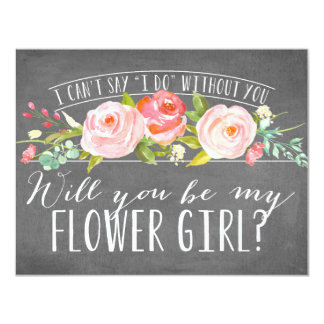 Will You Be My Flower Girl | Bridesmaid Card
