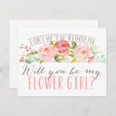 Will You Be My Flower Girl | Bridesmaid Invitation (Front/Back)