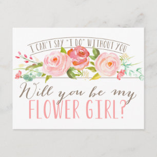Will You Be My Flower Girl Bridesmaid Invitation