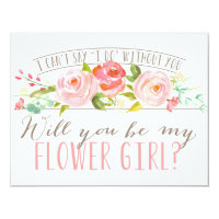 Will You Be My Flower Girl | Bridesmaid Invitation