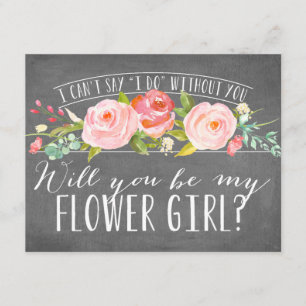 Will You Be My Flower Girl Bridesmaid Invitation
