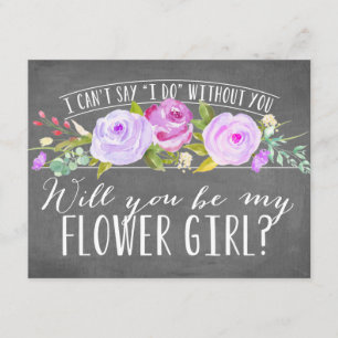 Will You Be My Flower Girl Bridesmaid Invitation
