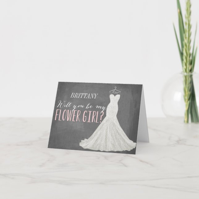 Will You Be My Flower Girl | Bridesmaid Invitation (Front)