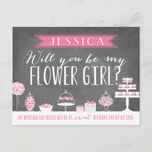 Will You Be My Flower Girl Bridesmaid Invitation
