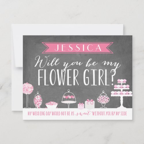 Will You Be My Flower Girl  Bridesmaid Invitation