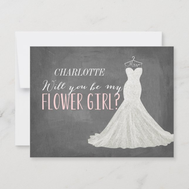 Will You Be My Flower Girl | Bridesmaid Invitation (Front)