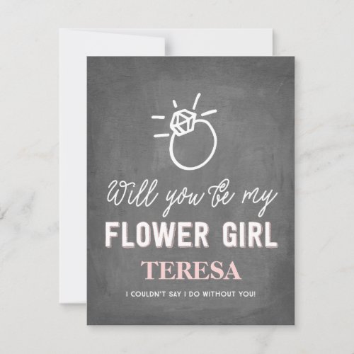 Will You Be My Flower Girl  Bridesmaid Invitation