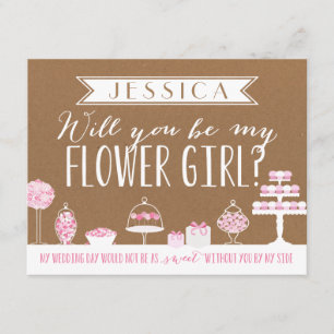 Will You Be My Flower Girl Bridesmaid Invitation