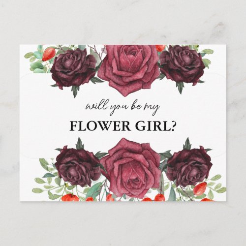will you be my flower girl card