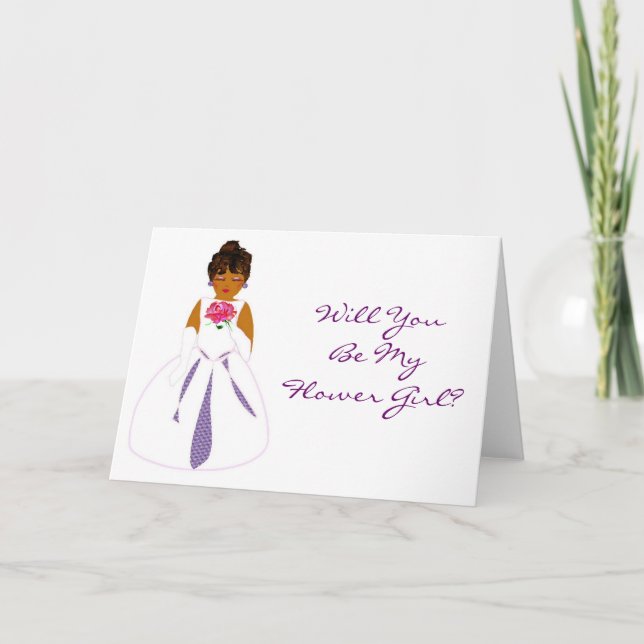 "Will You Be My Flower Girl" Card - Customizable (Front)