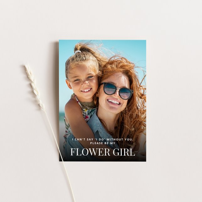 Will You Be My Flower Girl Card with Photo (Creator Uploaded)