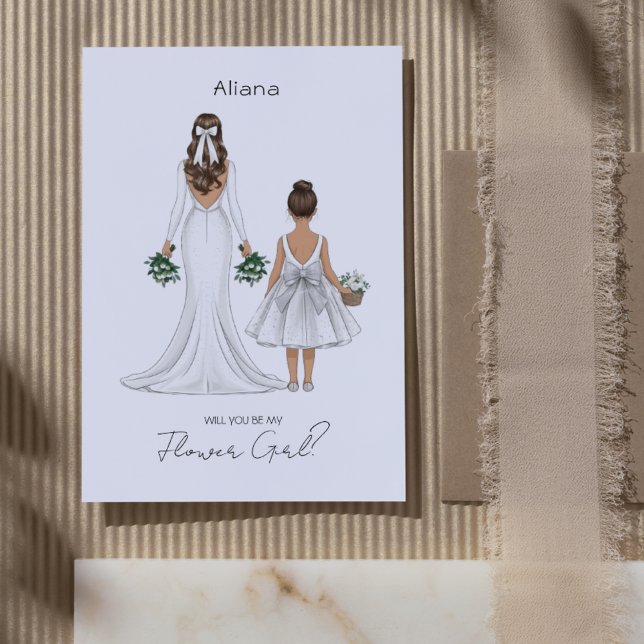 Will You Be My Flower Girl? Custom Illustration Invitation (Creator Uploaded)