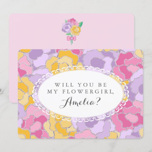 "Will You Be My Flower Girl?" Floral Invitation