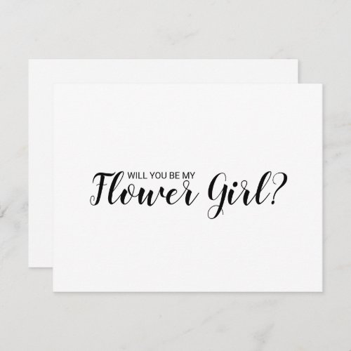 Will You Be My Flower Girl Flower Girl Proposal Invitation