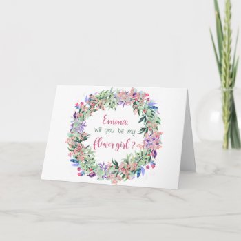 Will You Be My Flower Girl Flower Proposal Card by CreationsInk at Zazzle