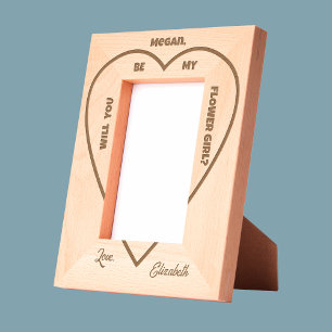 Will You Be My Flower Girl Frame Engraved Frames
