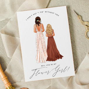 Will You Be My Flower Girl? Girls in Gowns Invitat Invitation