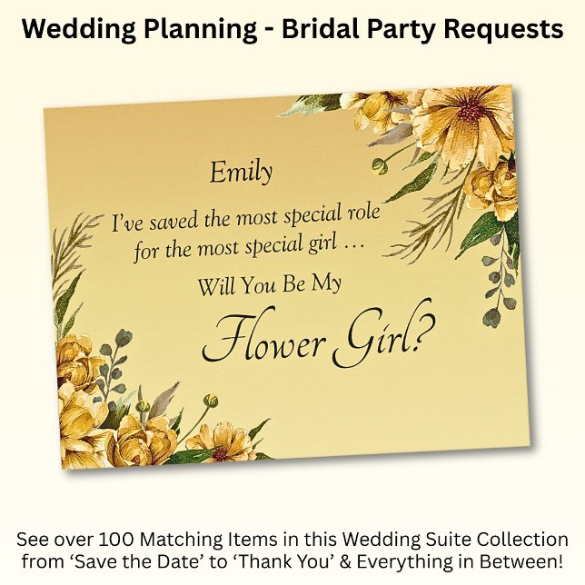 Will You Be My Flower Girl?  Golden Yellow Flowers (Creator Uploaded)