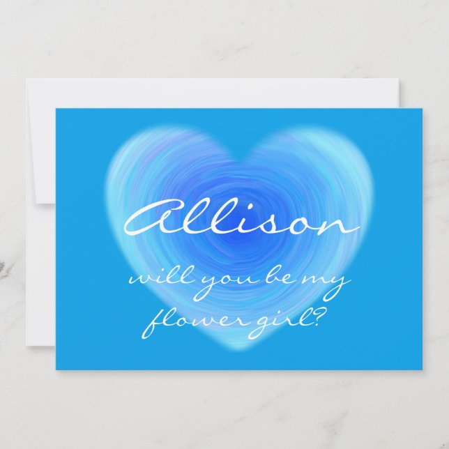 Will You Be My Flower Girl? Heart Personalized Invitation (Front)