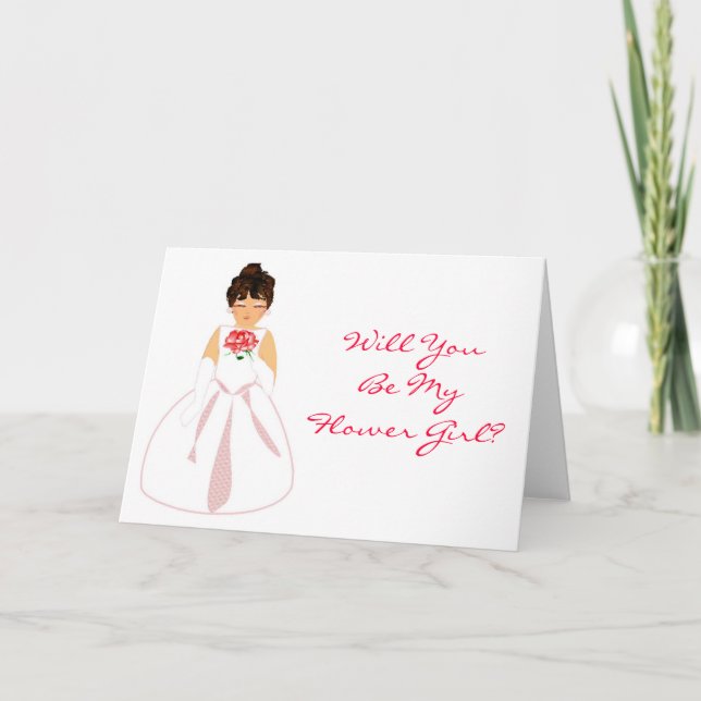 "Will You Be My Flower Girl I"- Customizable Invitation (Front)